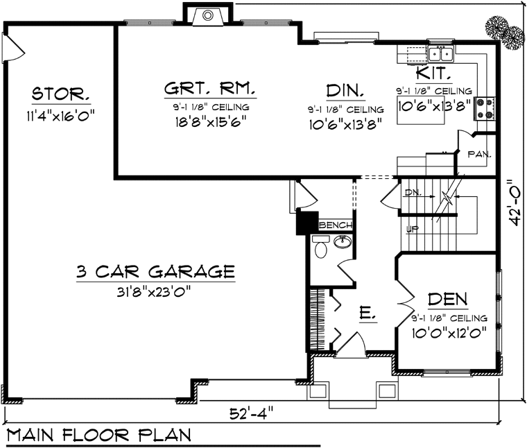 House Plan 73143 Level One