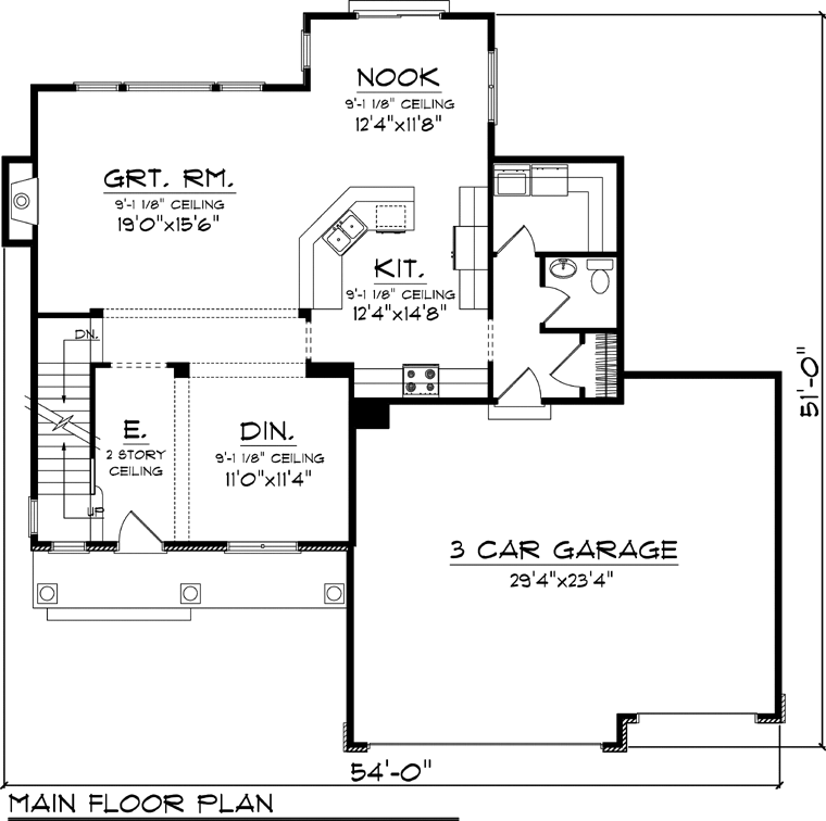 House Plan 73155 Level One