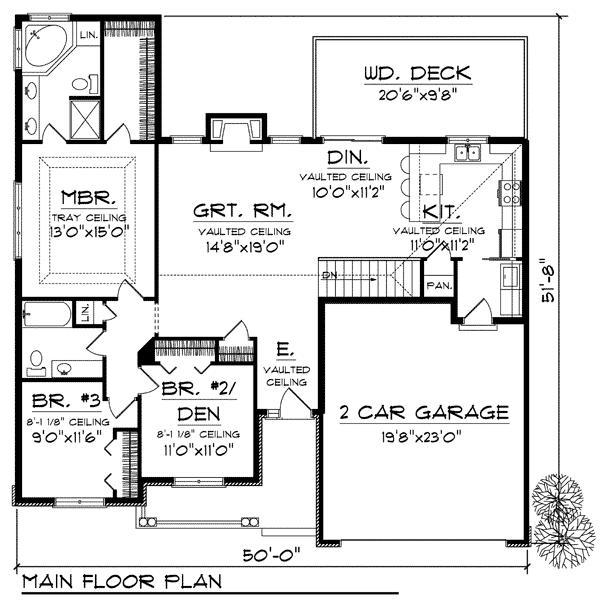 House Plan 73202 Level One