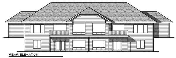 Multi-Family Plan 73455 Rear Elevation