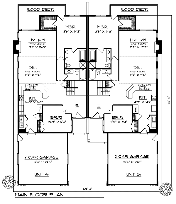 Multi-Family Plan 73474 Level One