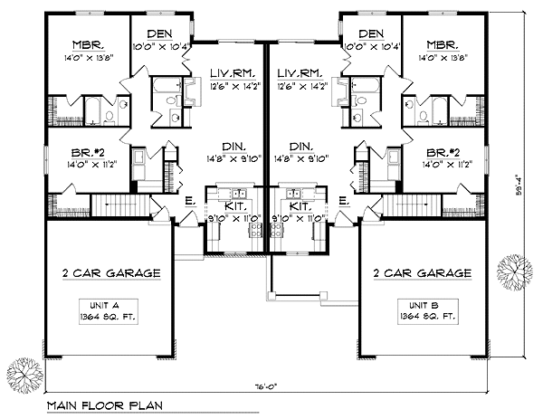 Multi-Family Plan 73478 Level One