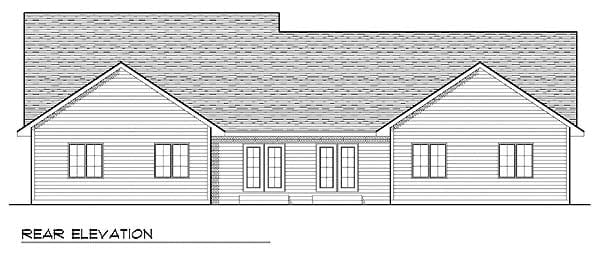 Multi-Family Plan 73478 Rear Elevation