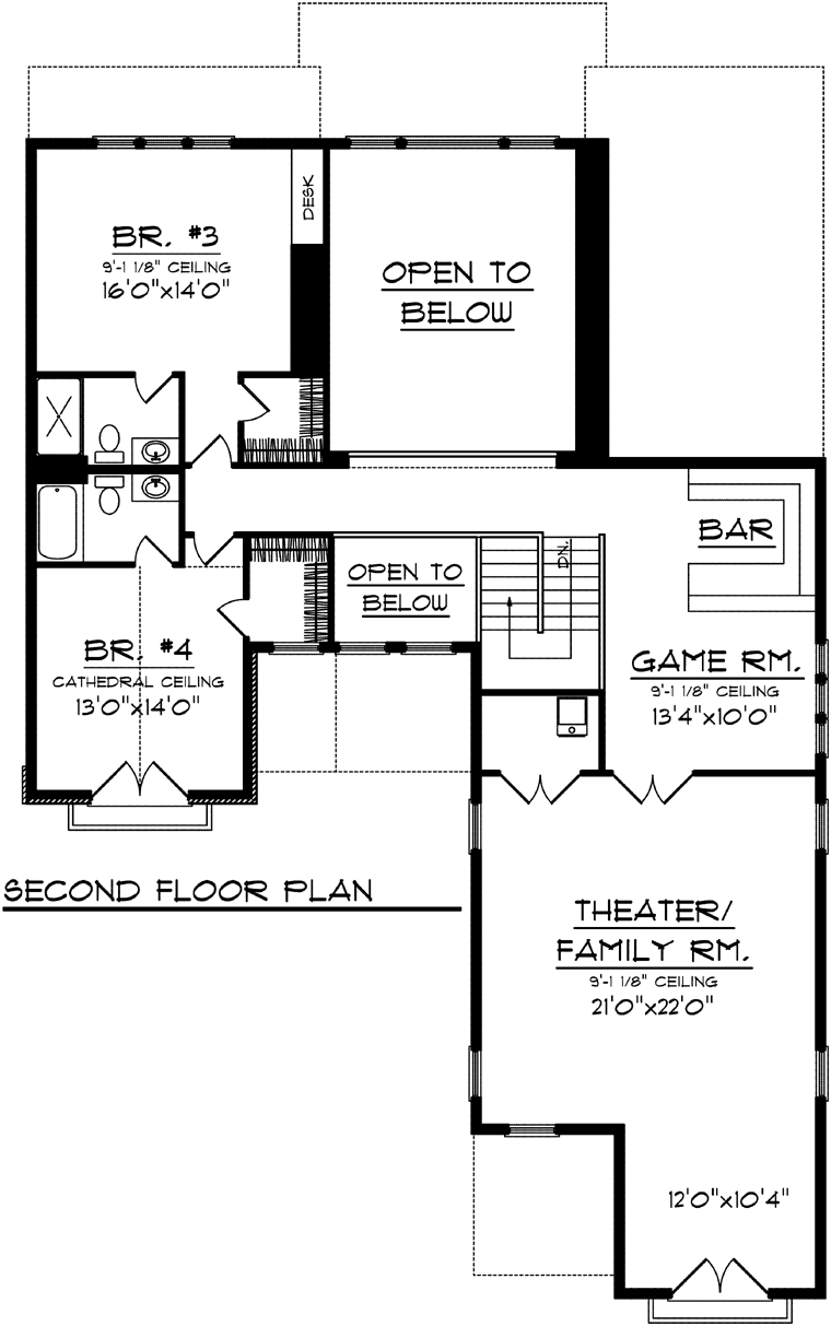 House Plan 73498 Level Two