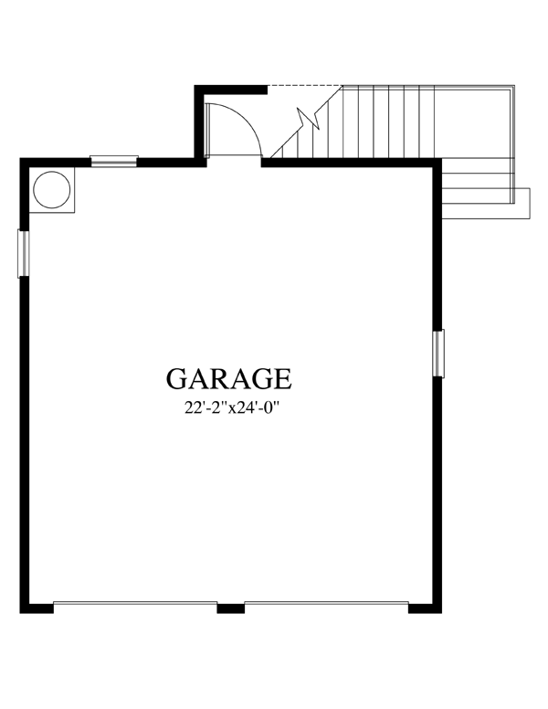 Garage Plan 73600 - 2 Car Garage Apartment Level One