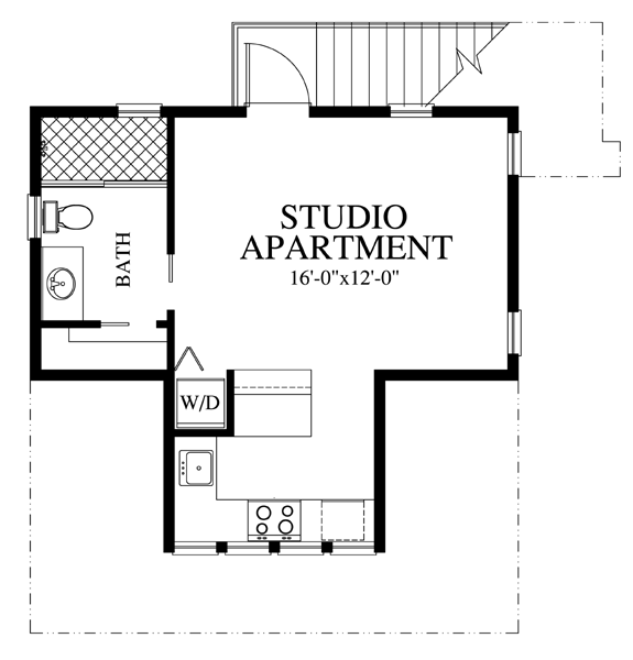 Garage Plan 73600 - 2 Car Garage Apartment Level Two