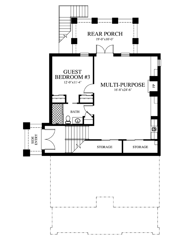House Plan 73601 Lower Level