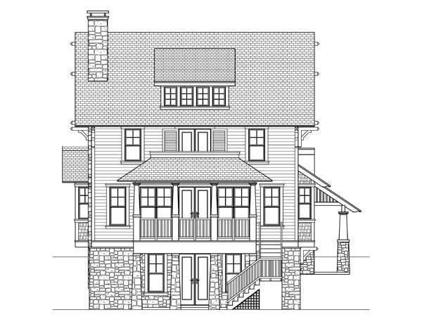 House Plan 73601 Rear Elevation