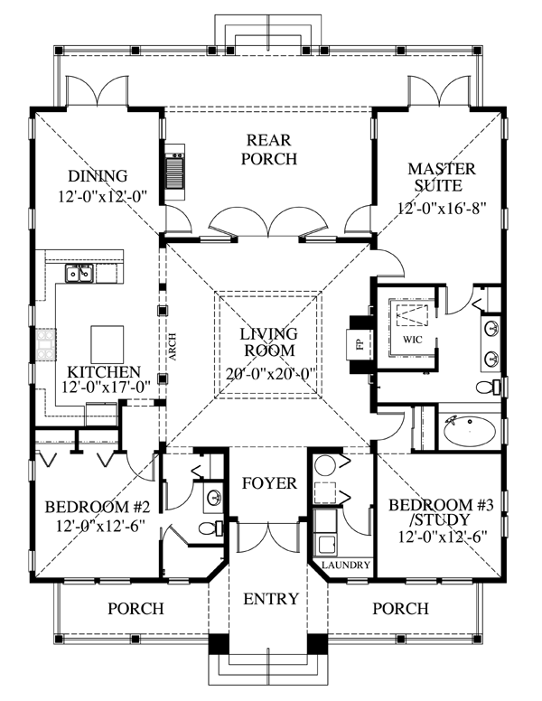 House Plan 73602 Level One