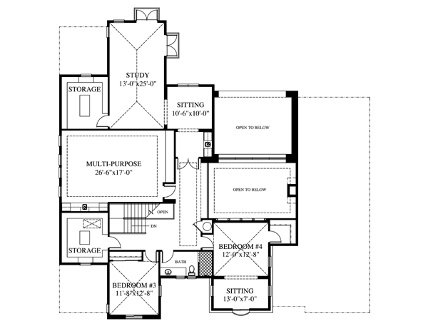 House Plan 73605 Level Two