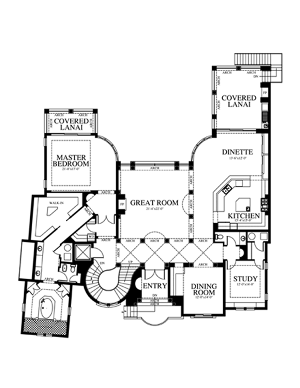House Plan 73608 Level One
