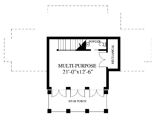 House Plan 73609 Lower Level