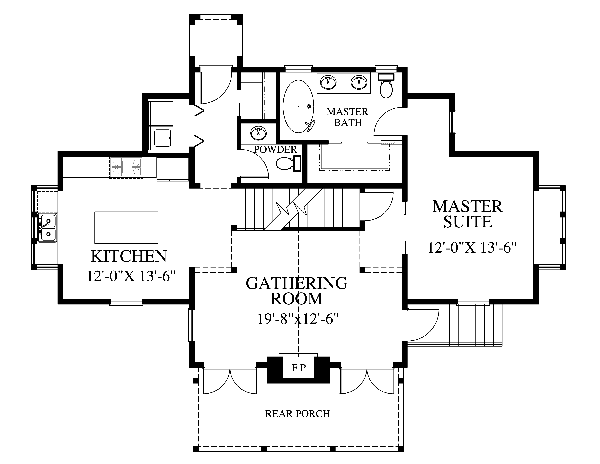 House Plan 73609 Level One