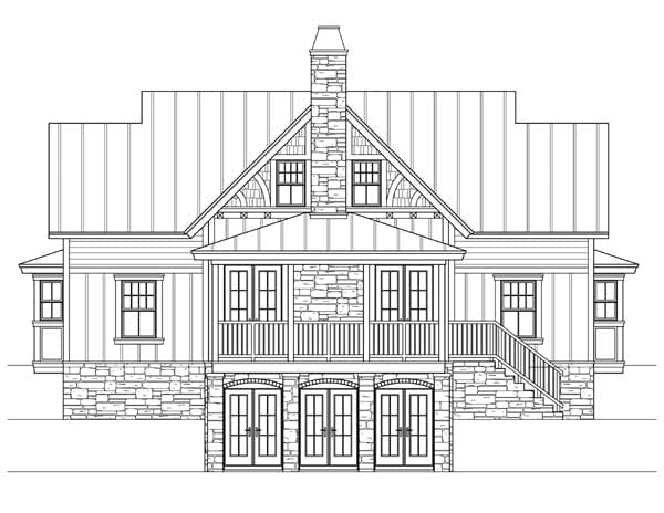 House Plan 73609 Rear Elevation