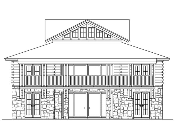 House Plan 73616 Rear Elevation