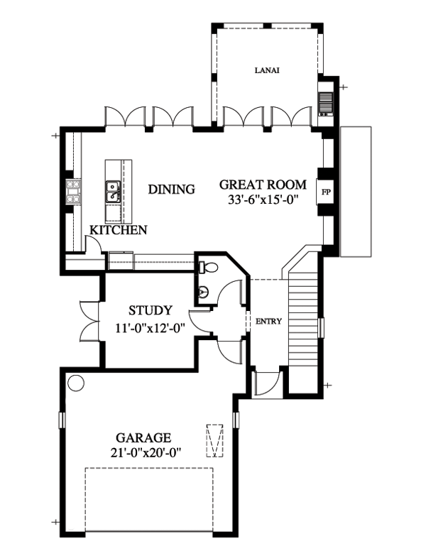 House Plan 73619 Level One
