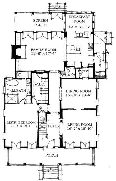 House Plan 73702 Level One