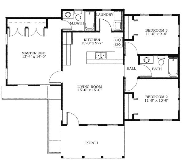 House Plan 73726 Level One