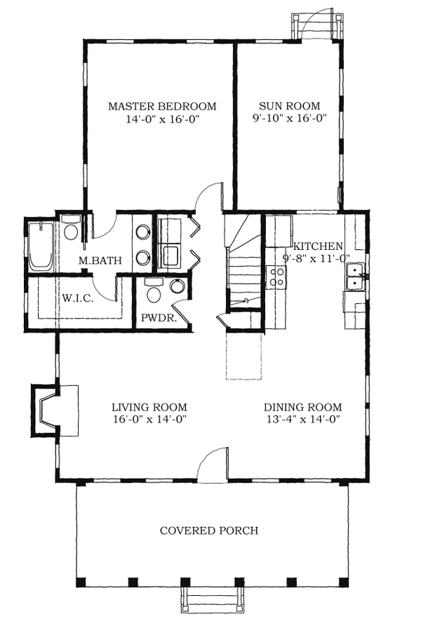 House Plan 73733 Level One