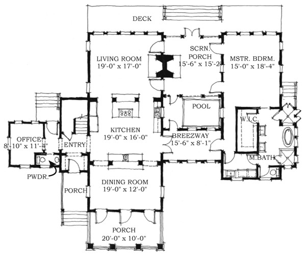 House Plan 73735 Level One