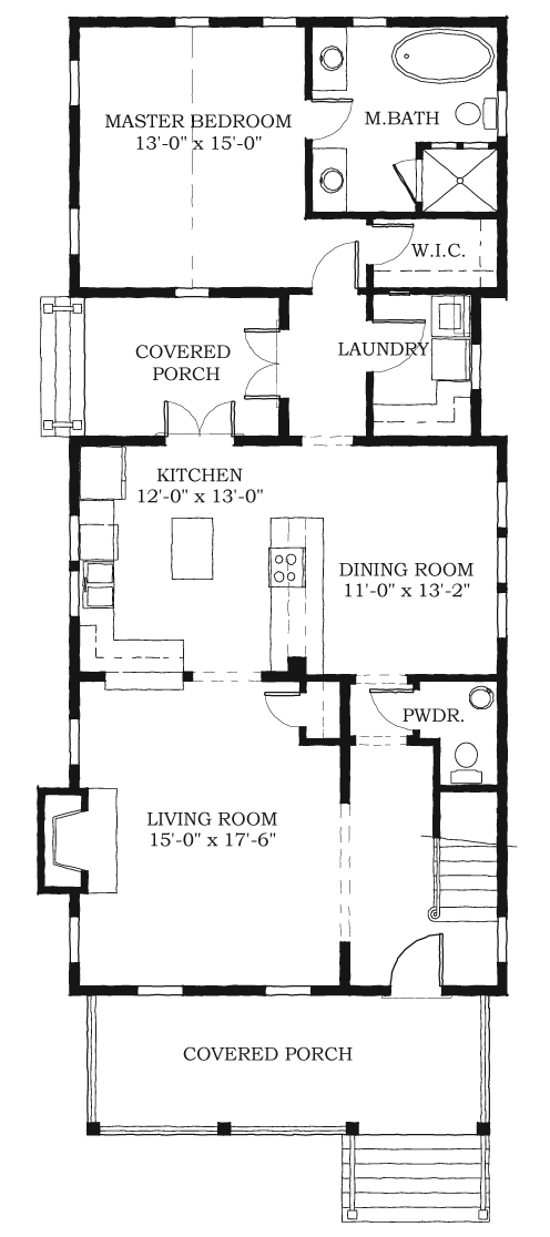 House Plan 73742 Level One