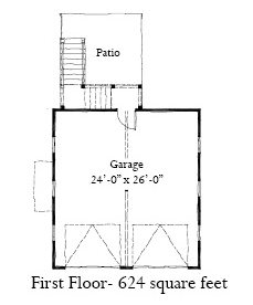 Garage Plan 73752 - 2 Car Garage Apartment Level One