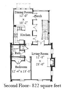 Garage-Living Plan 73818 Level Two