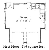 Garage Plan 73825 - 2 Car Garage Level One