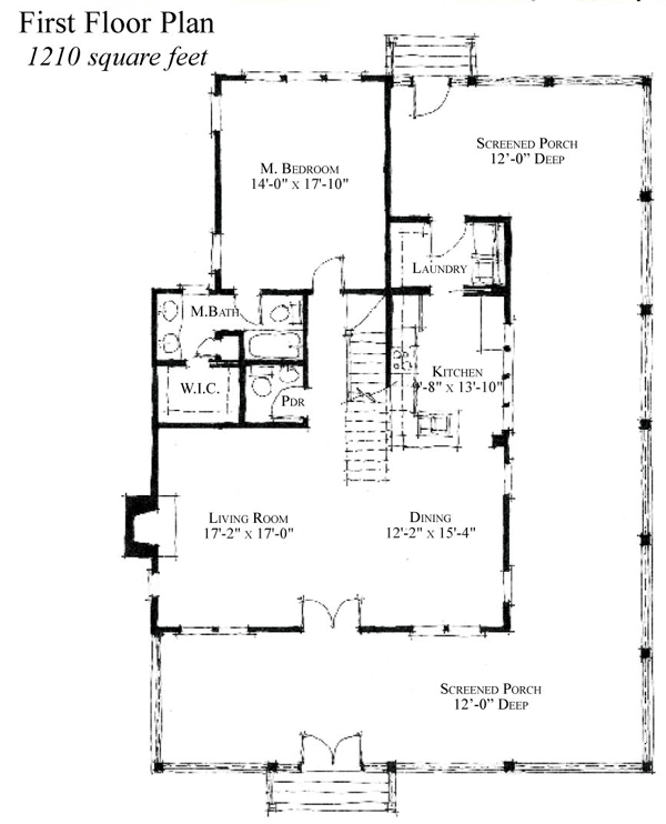 Country, Historic House Plan 73838 with 3 Bed, 3 Bath Level One