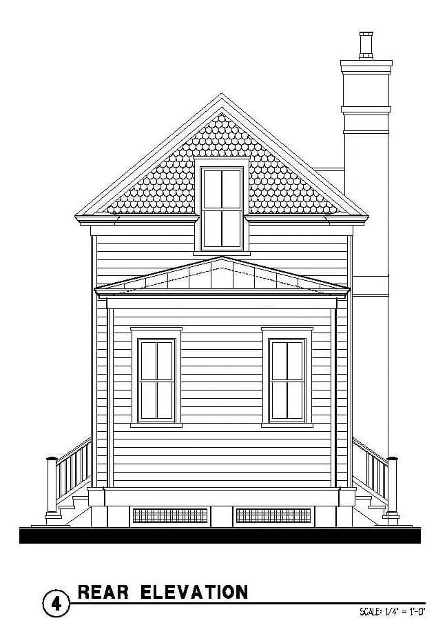 House Plan 73875 Rear Elevation