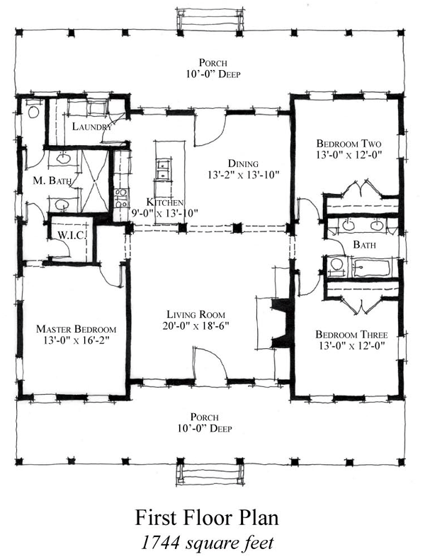 House Plan 73886 Level One