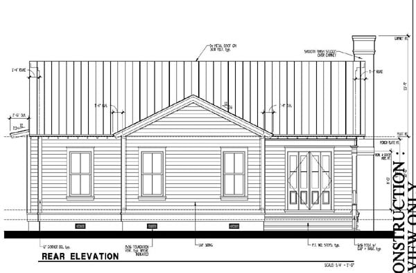 House Plan 73888 Rear Elevation