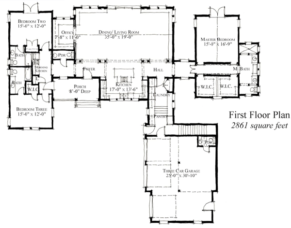House Plan 73904 Level One