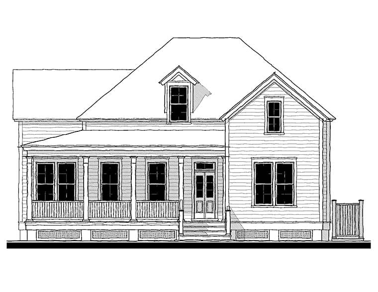 Country, Southern, Traditional Plan with 2314 Sq. Ft., 4 Bedrooms, 3 Bathrooms Picture 2