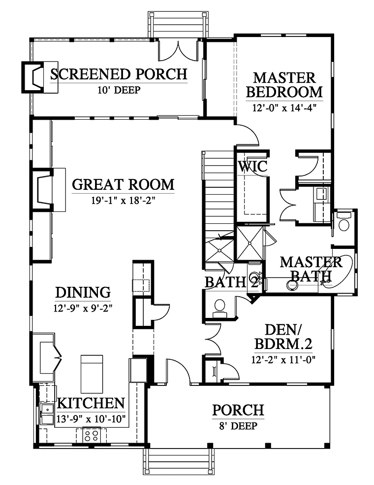 House Plan 73936 Level One
