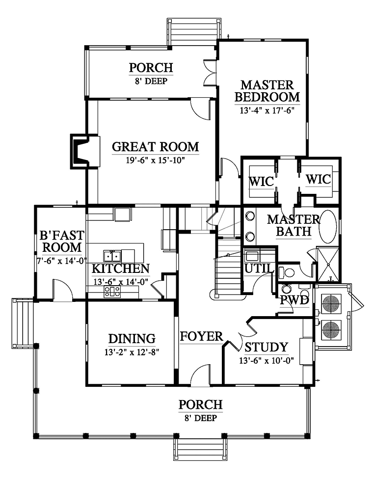 House Plan 73943 Level One