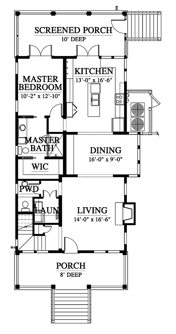 House Plan 73948 Level One