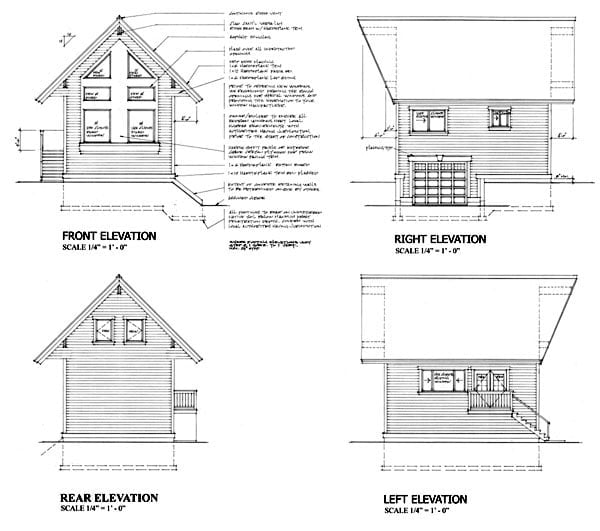 House Plan 74014 Rear Elevation