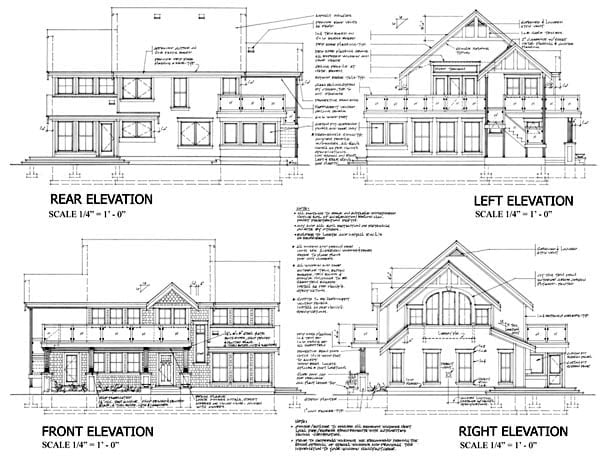House Plan 74016 Rear Elevation