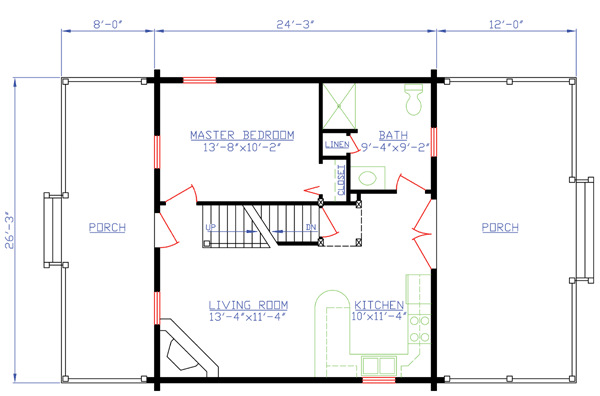 House Plan 74104 Level One