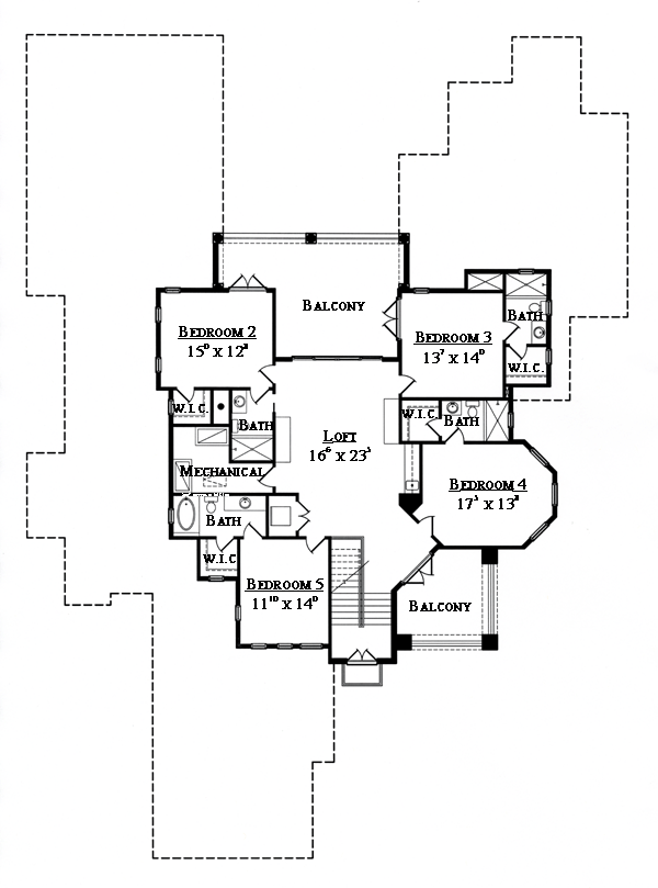 House Plan 74235 Level Two