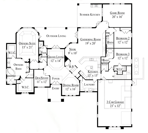 House Plan 74260 Level One