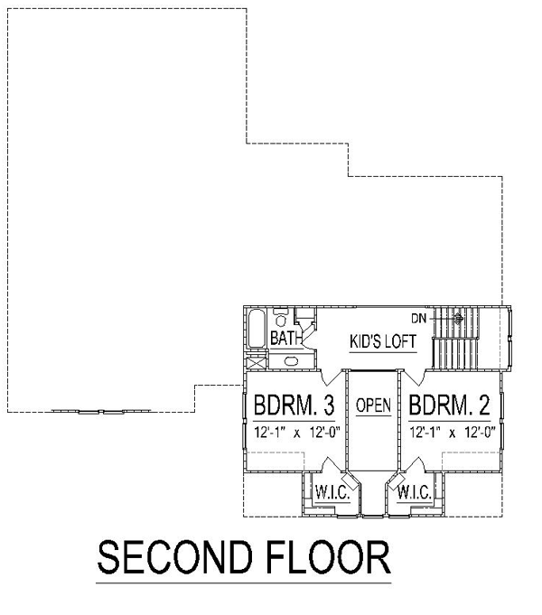 House Plan 74418 Level Two