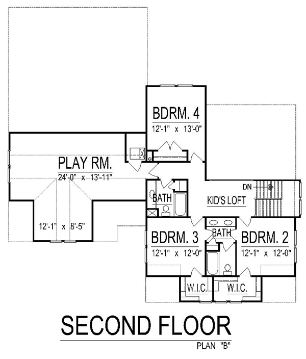 House Plan 74418 Alternate Level Two