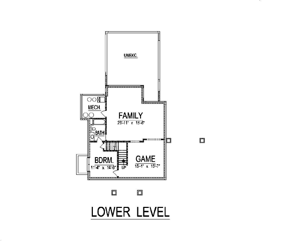 House Plan 74419 Lower Level