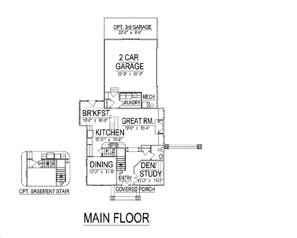 House Plan 74419 Level One