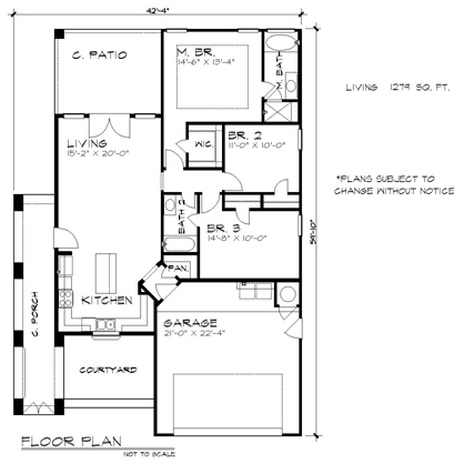 House Plan 74538 Level One