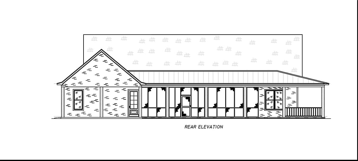 House Plan 74671 Rear Elevation