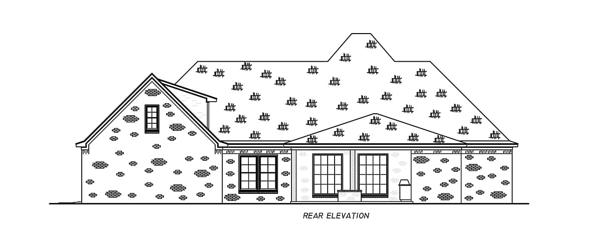 House Plan 74678 Rear Elevation