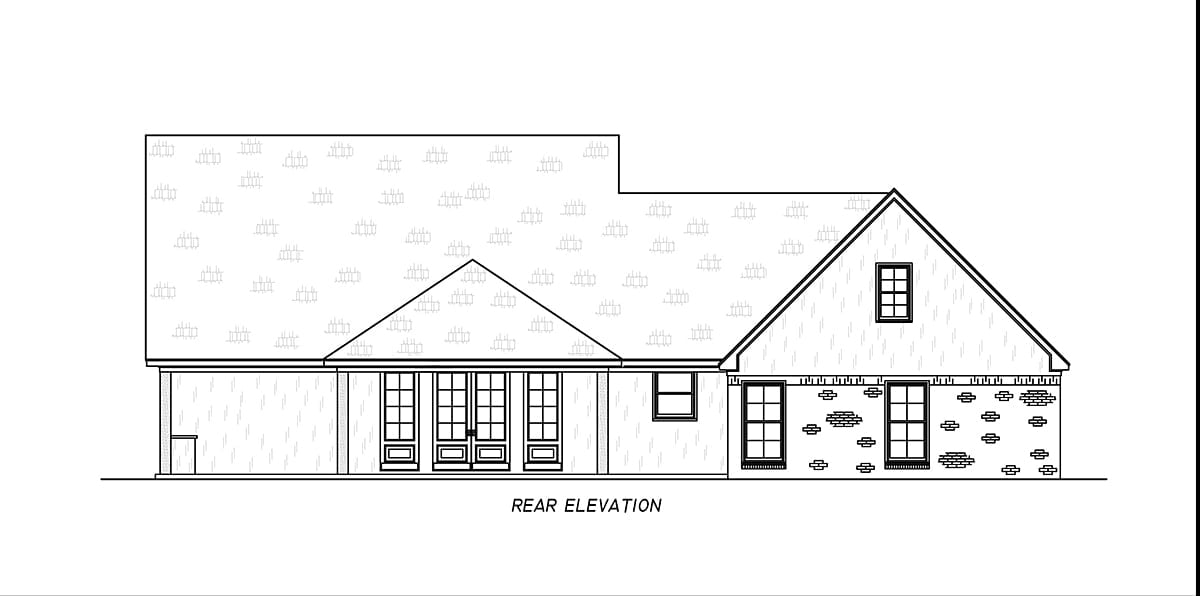 House Plan 74682 Rear Elevation